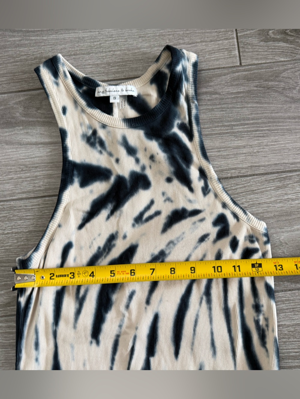 Young Fabulous & Broke|Black & Cream Tie-Dye Ribbed Midi Maxi Dress•Boho Beachy - Picture 11 of 12
